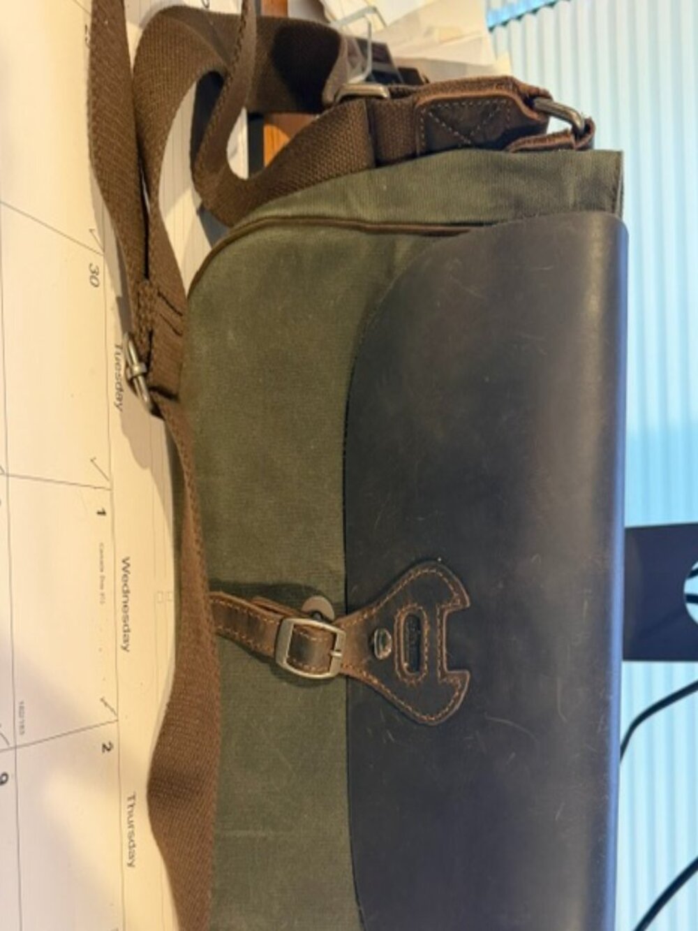 Davan Waxed Canvas Shoulder Bag